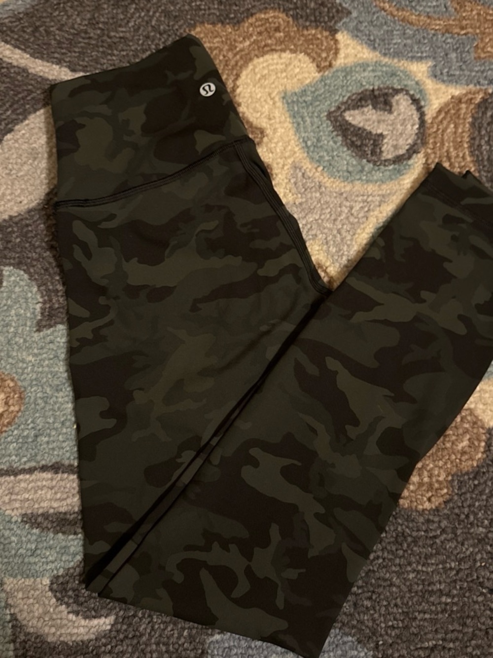 lululemon athletica Kids Camo High-Waist Leggings in Olive Green